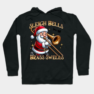 Santa Playing the Bass Trombone Hoodie